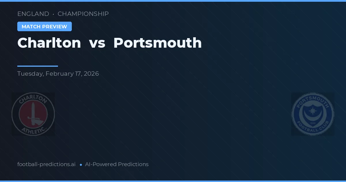 Charlton vs Portsmouth — předpověď a náhled zápasu