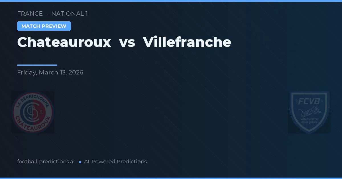 Chateauroux vs Villefranche — předpověď a náhled zápasu