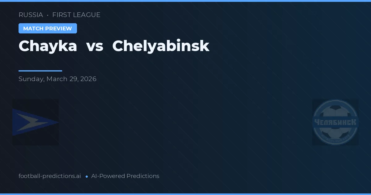 Čajka vs Chelyabinsk — předpověď a náhled zápasu