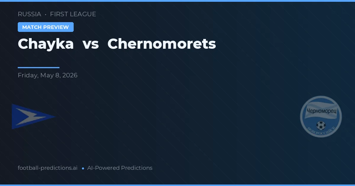 Čajka vs Chernomorets — předpověď a náhled zápasu