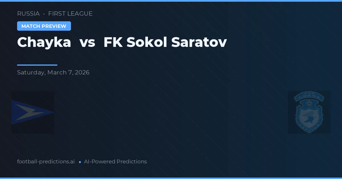 Čajka vs FK Sokol Saratov — předpověď a náhled zápasu