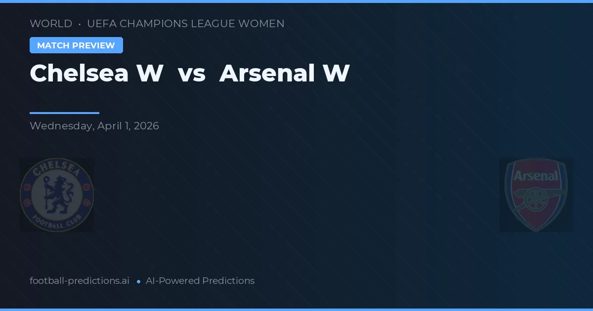 Chelsea W vs Arsenal W — předpověď a náhled zápasu