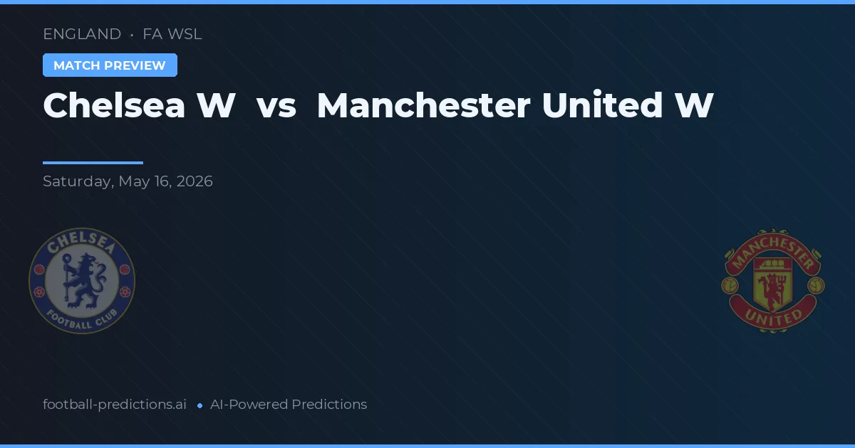 Chelsea W vs Manchester United W — předpověď a náhled zápasu