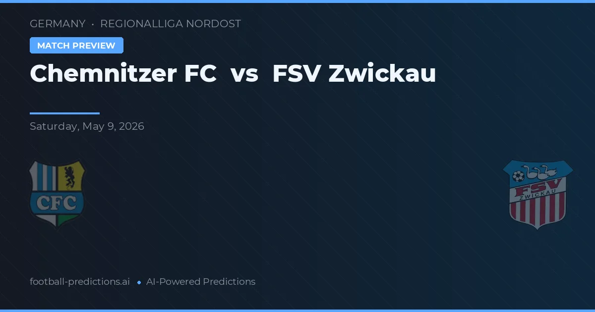 Chemnitzer FC vs FSV Zwickau — předpověď a náhled zápasu