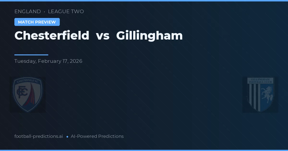 Chesterfield vs Gillingham — předpověď a náhled zápasu