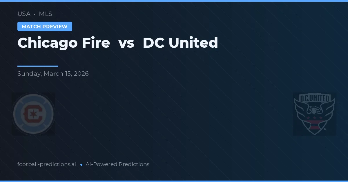 Chicago Fire vs D.C. United — předpověď a náhled zápasu