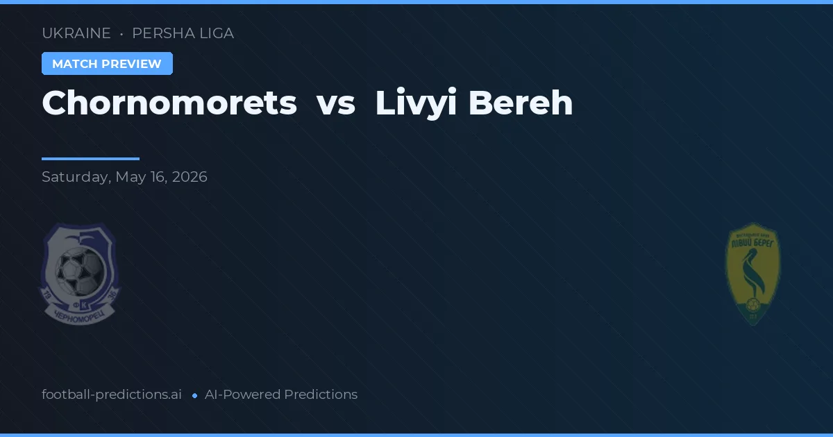 Chornomorets vs Livyi Bereh — předpověď a náhled zápasu