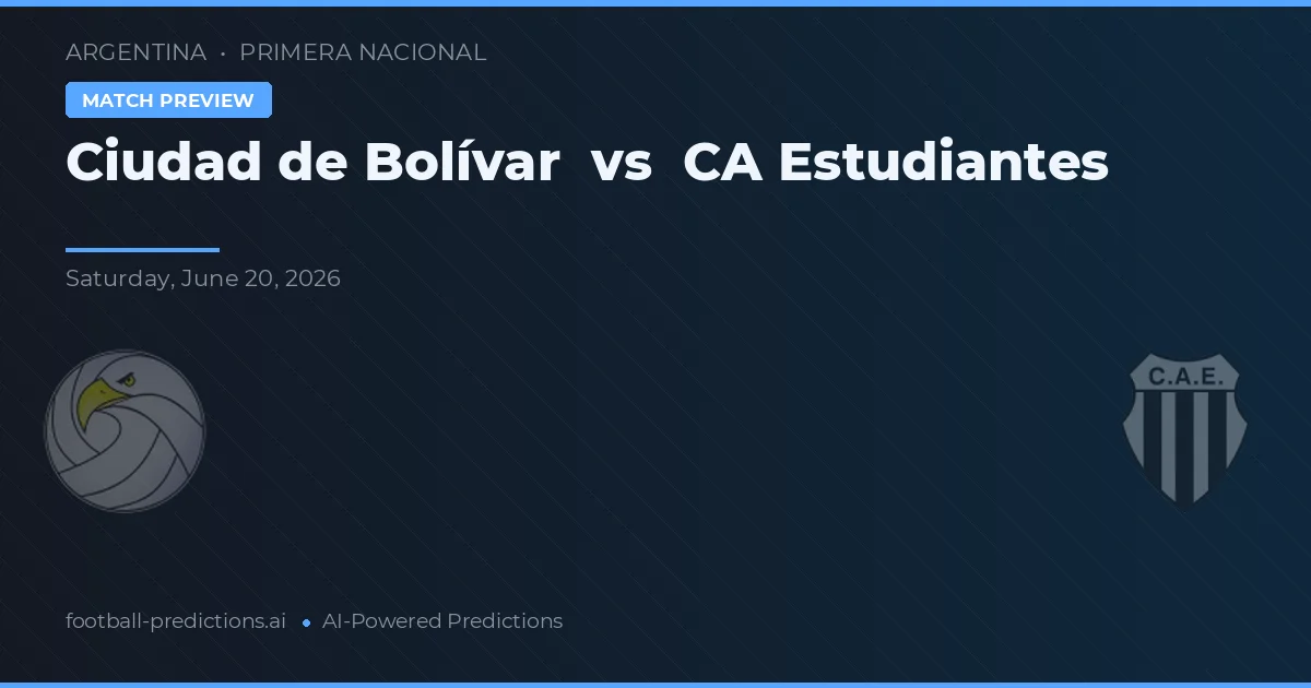 Ciudad de Bolívar vs Estudiantes de La Plata — předpověď a náhled zápasu