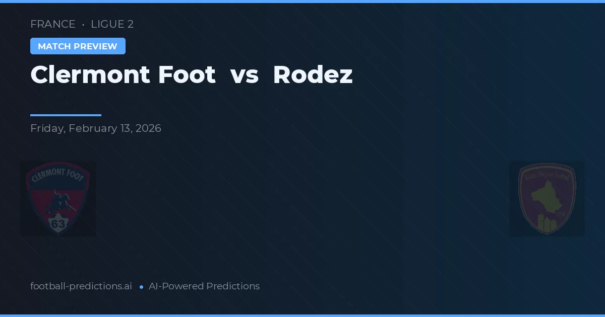 Clermont Foot vs Rodez — předpověď a náhled zápasu