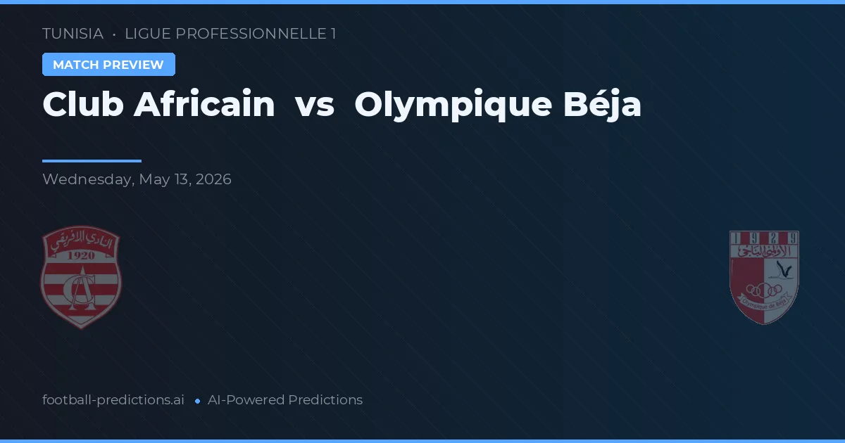 Club Africain vs Olympique Béja — předpověď a náhled zápasu