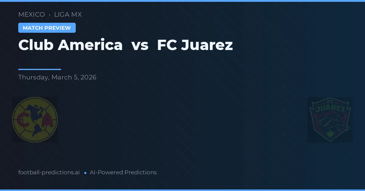 Club América vs FC Juárez — předpověď a náhled zápasu