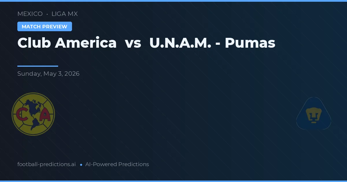 Club América vs U.N.A.M. - Pumas — předpověď a náhled zápasu