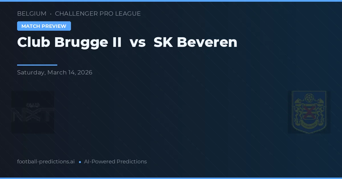 Club Brugge II vs SK Beveren — předpověď a náhled zápasu