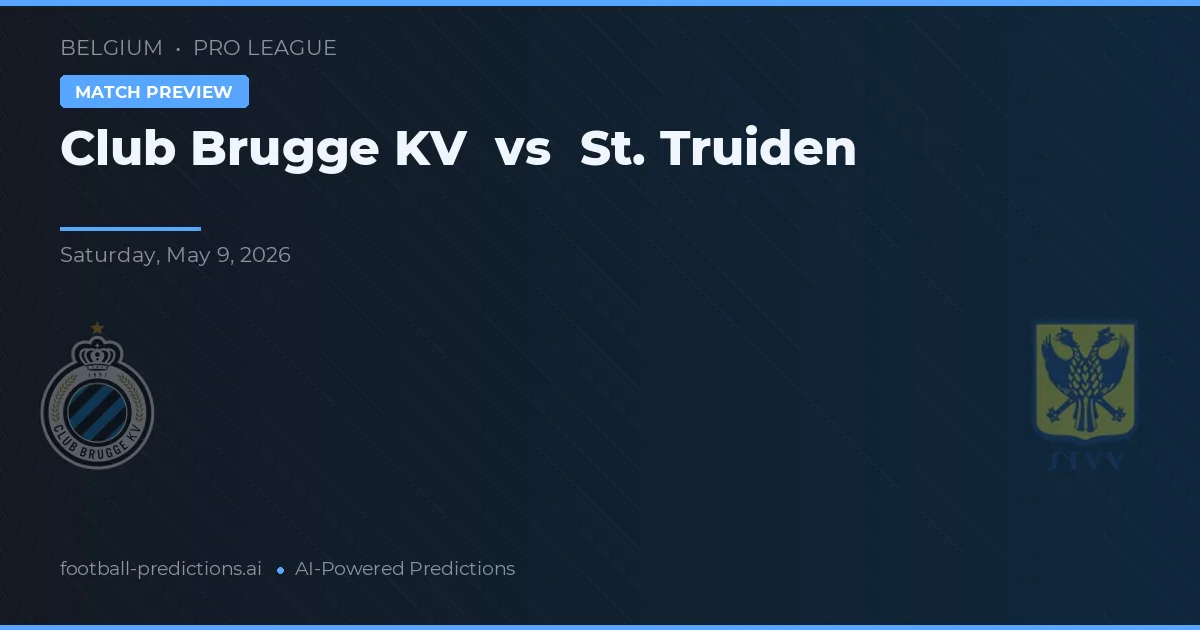 Club Brugge KV vs St. Truiden — předpověď a náhled zápasu