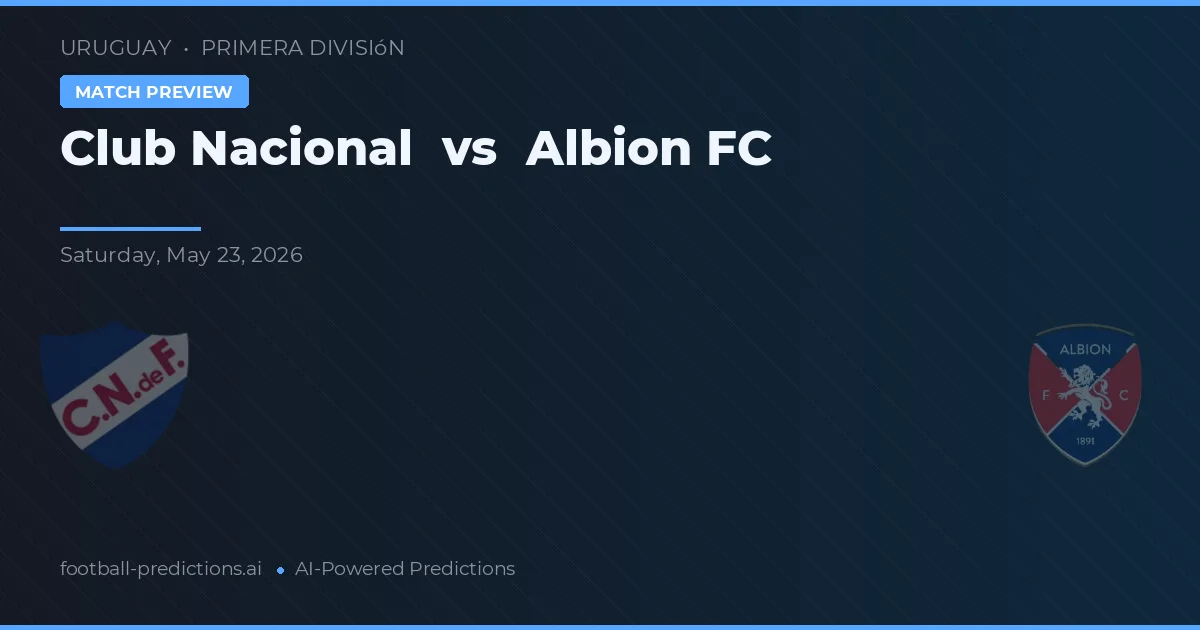 Club Nacional vs Albion FC — předpověď a náhled zápasu