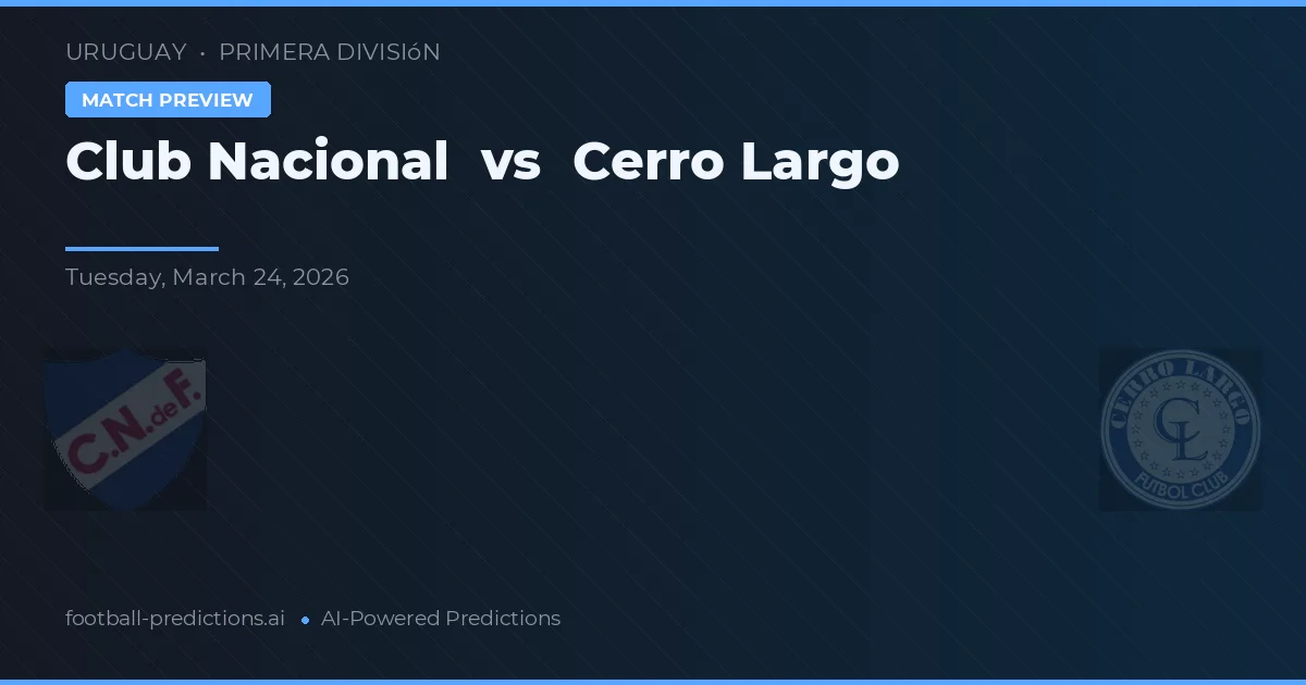 Club Nacional vs Cerro Largo — předpověď a náhled zápasu