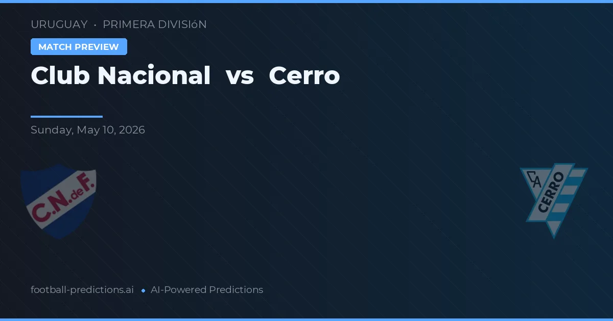 Club Nacional vs Cerro — předpověď a náhled zápasu