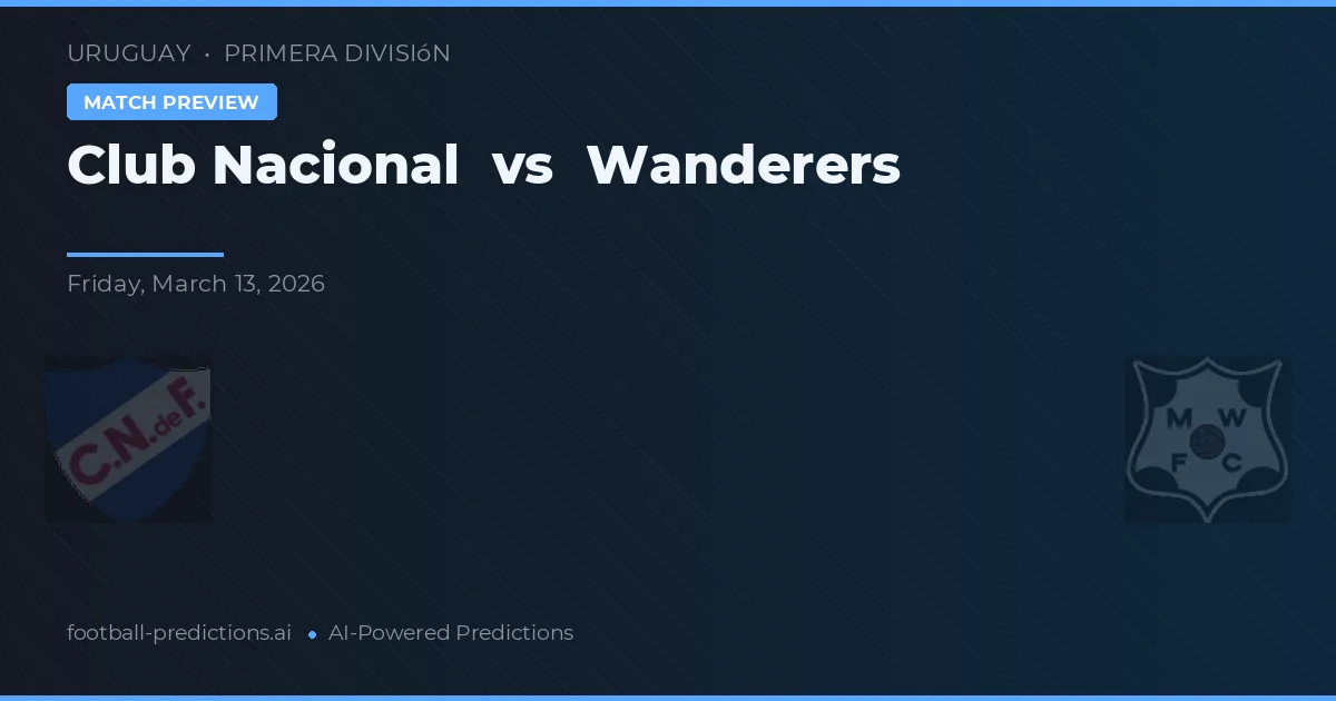 Club Nacional vs Wanderers — předpověď a náhled zápasu