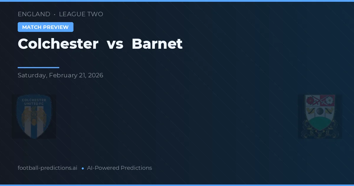 Colchester vs Barnet — předpověď a náhled zápasu