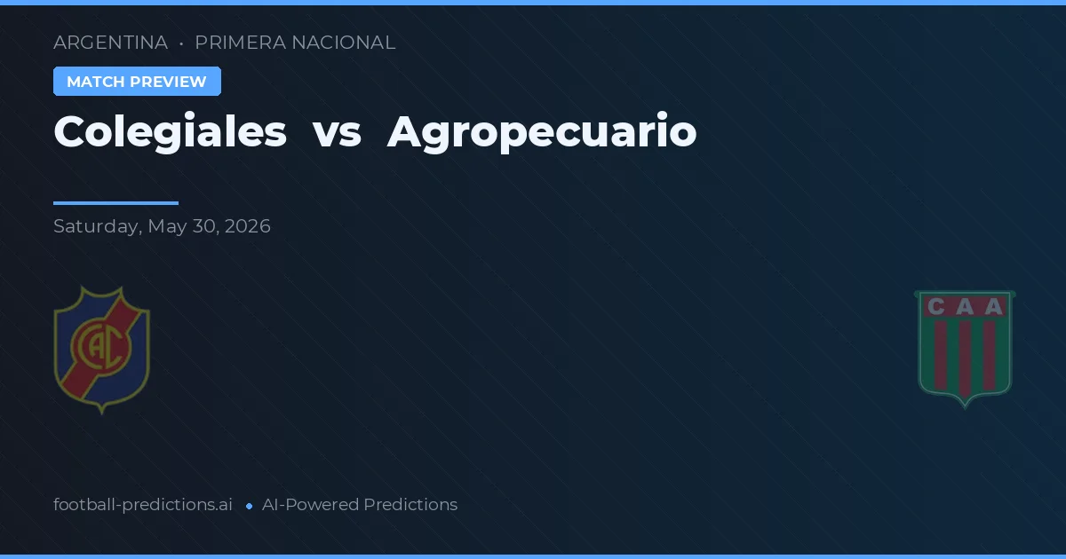Colegiales vs Agricultores — předpověď a náhled zápasu