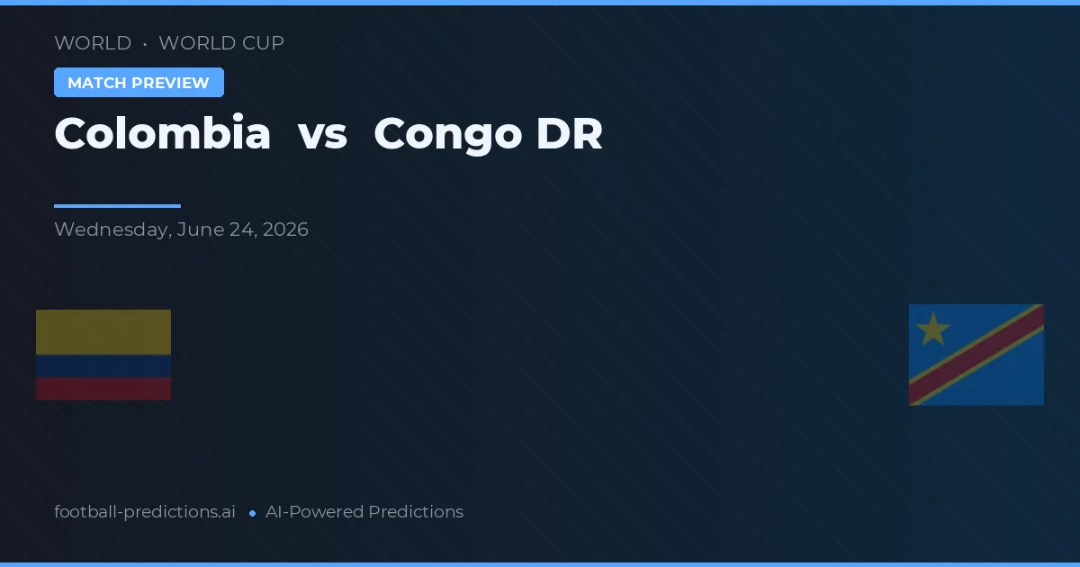 Kolumbie vs Congo DR — předpověď a náhled zápasu