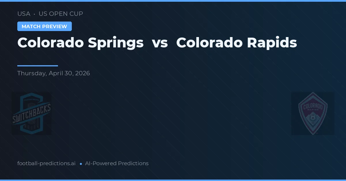 Colorado Springs vs Colorado Rapids — předpověď a náhled zápasu