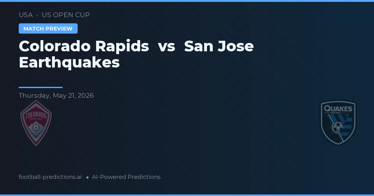 Colorado Rapids vs San Jose Earthquakes — předpověď a náhled zápasu