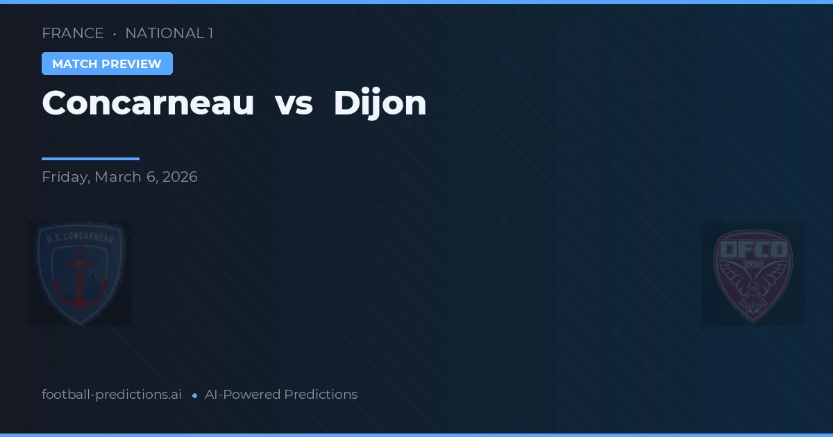 Concarneau vs Dijon — předpověď a náhled zápasu