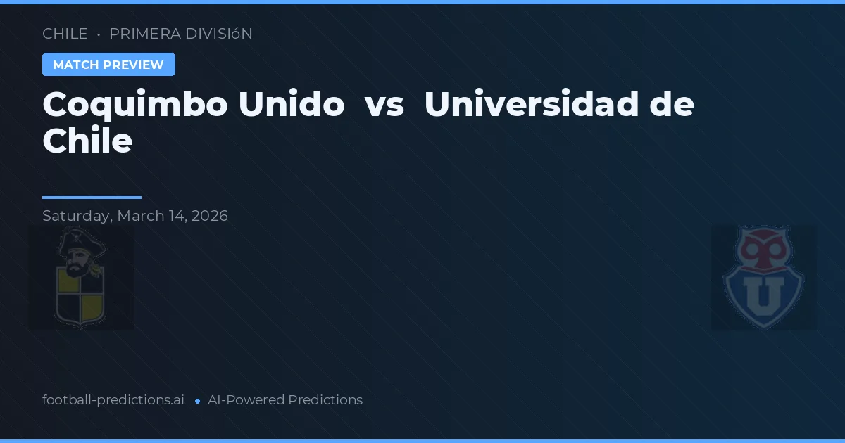 Coquimbo Unido vs Univerzita Chile — předpověď a náhled zápasu