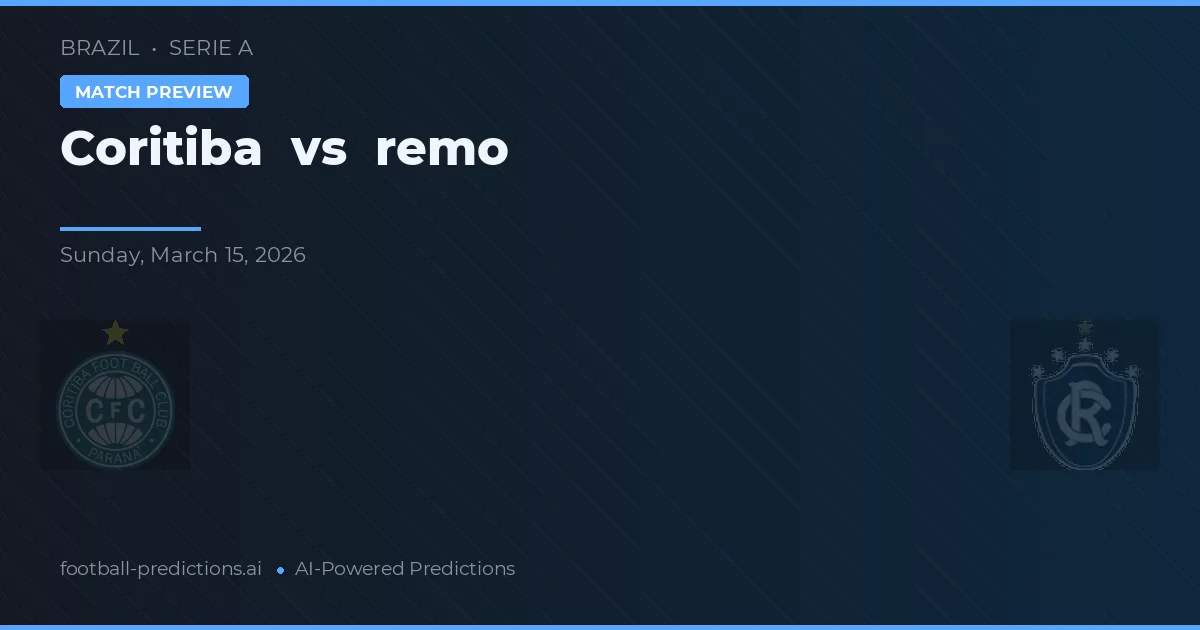 Coritiba vs Remo — předpověď a náhled zápasu