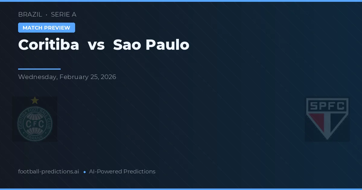 Coritiba vs São Paulo — předpověď a náhled zápasu