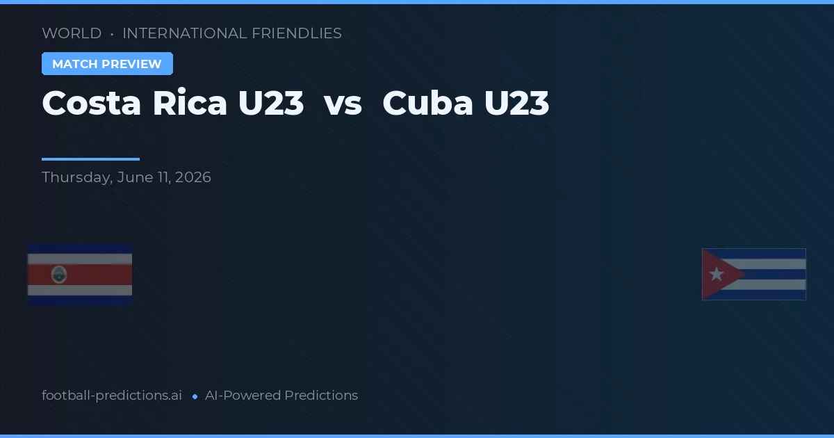 Costa Rica U23 vs Cuba U23 — předpověď a náhled zápasu
