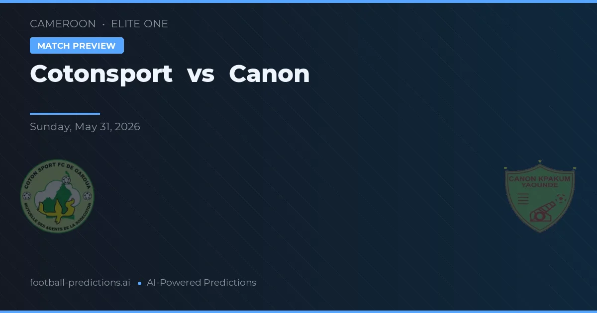 Cotonsport vs Canon — předpověď a náhled zápasu