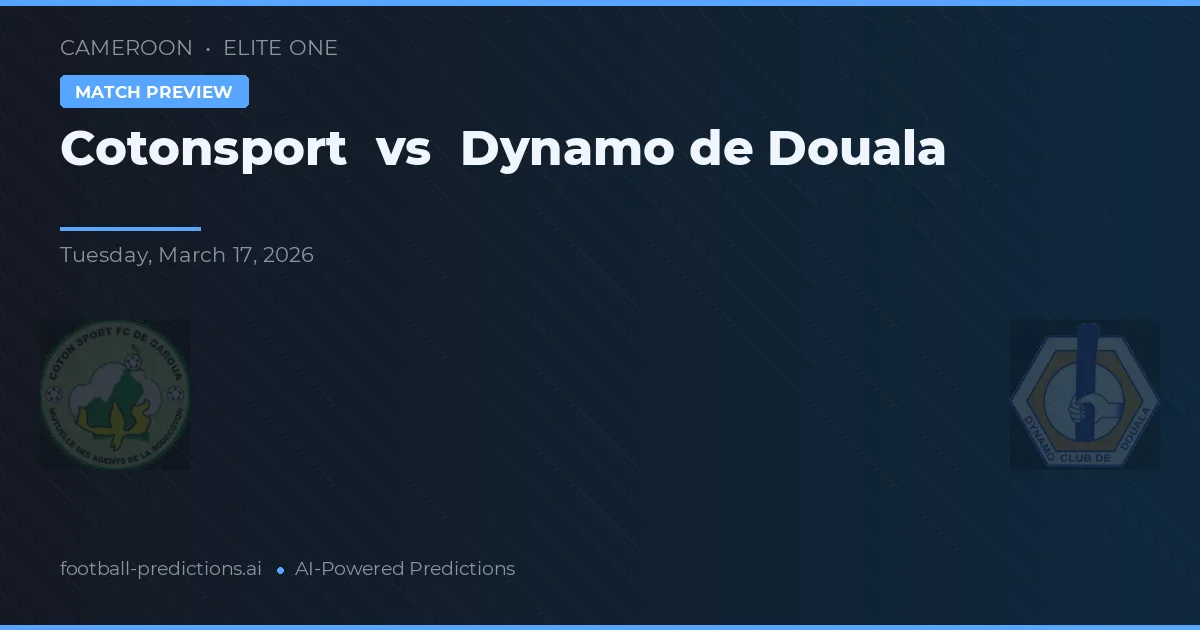 Cotonsport vs Dynamo de Douala — předpověď a náhled zápasu
