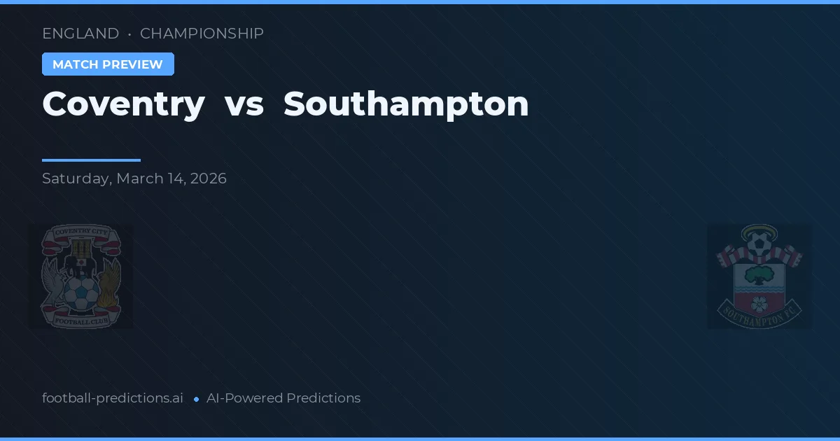 Coventry vs Southampton — předpověď a náhled zápasu