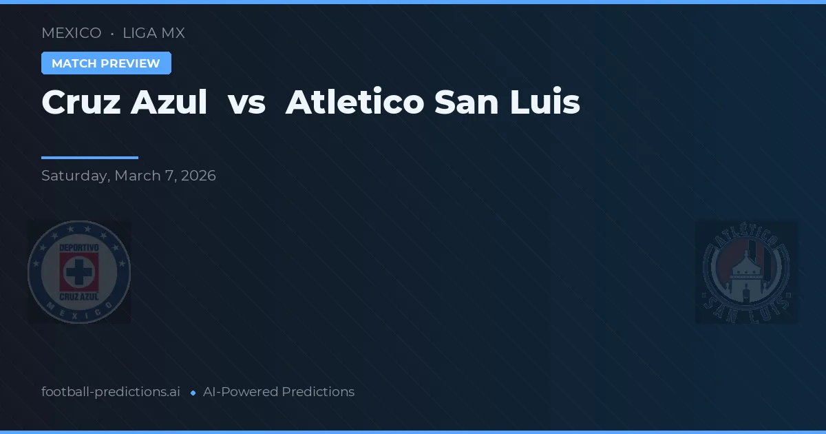 Cruz Azul vs Atlético San Luis — předpověď a náhled zápasu