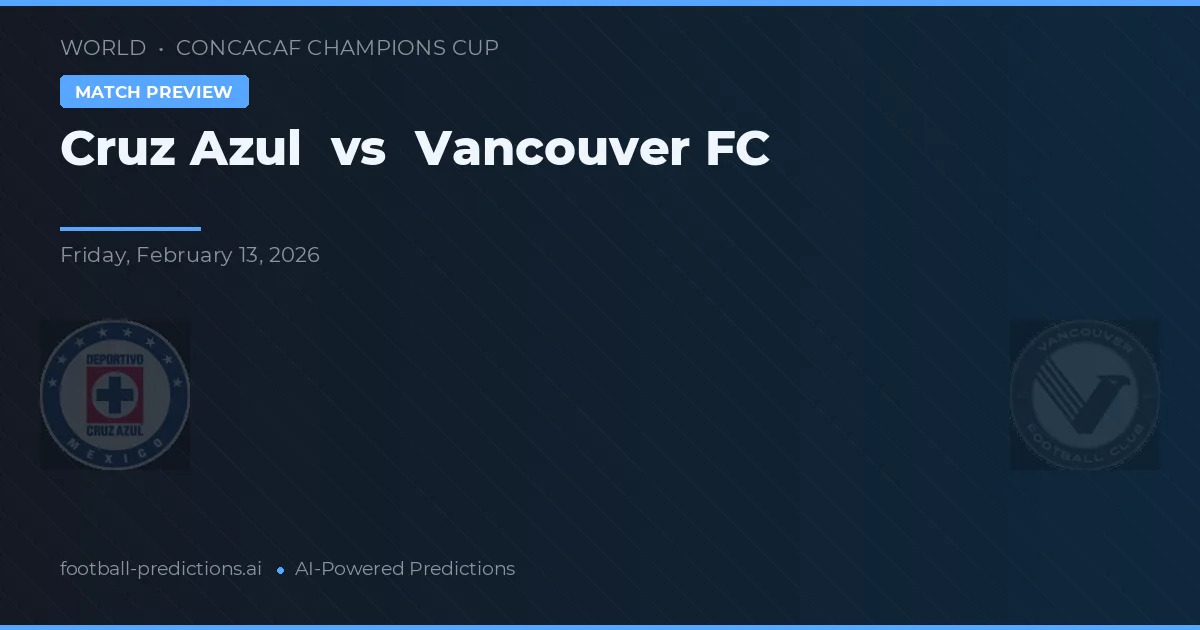 Cruz Azul vs Vancouver FC — předpověď a náhled zápasu