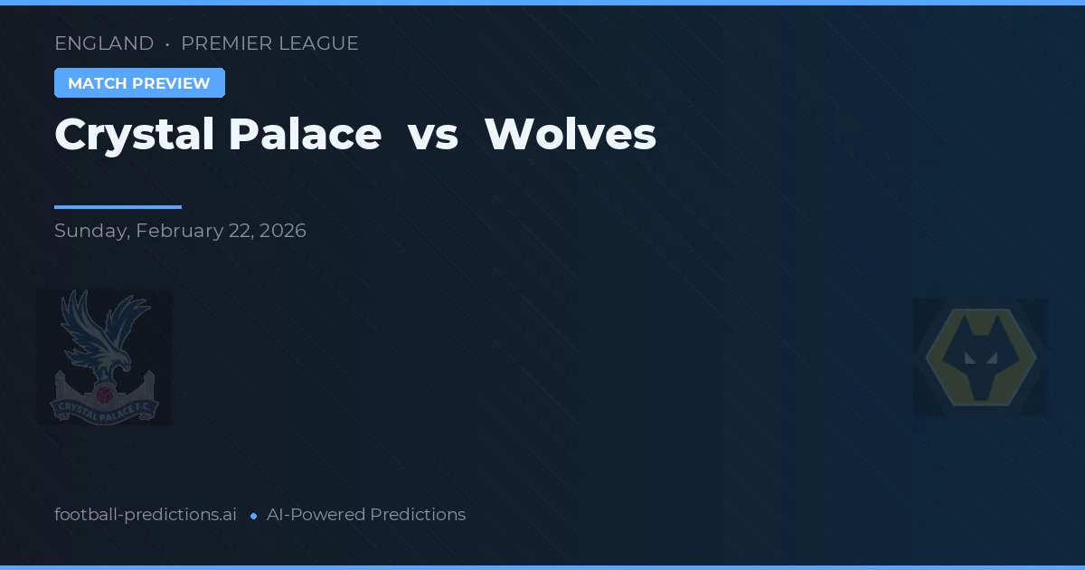 Crystal Palace vs Wolves — předpověď a náhled zápasu