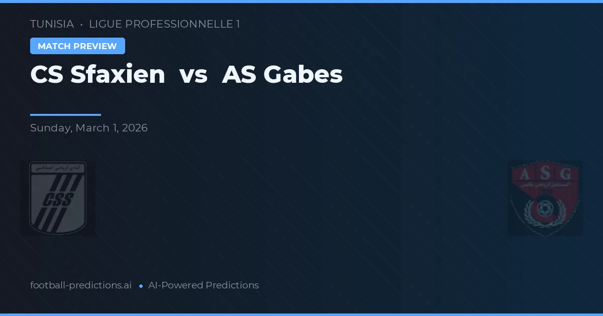 CS Sfaxien vs AS Gabès — předpověď a náhled zápasu