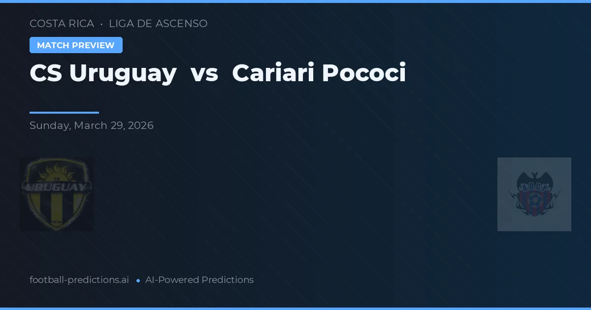 CS Uruguay vs Cariari Pococi — předpověď a náhled zápasu