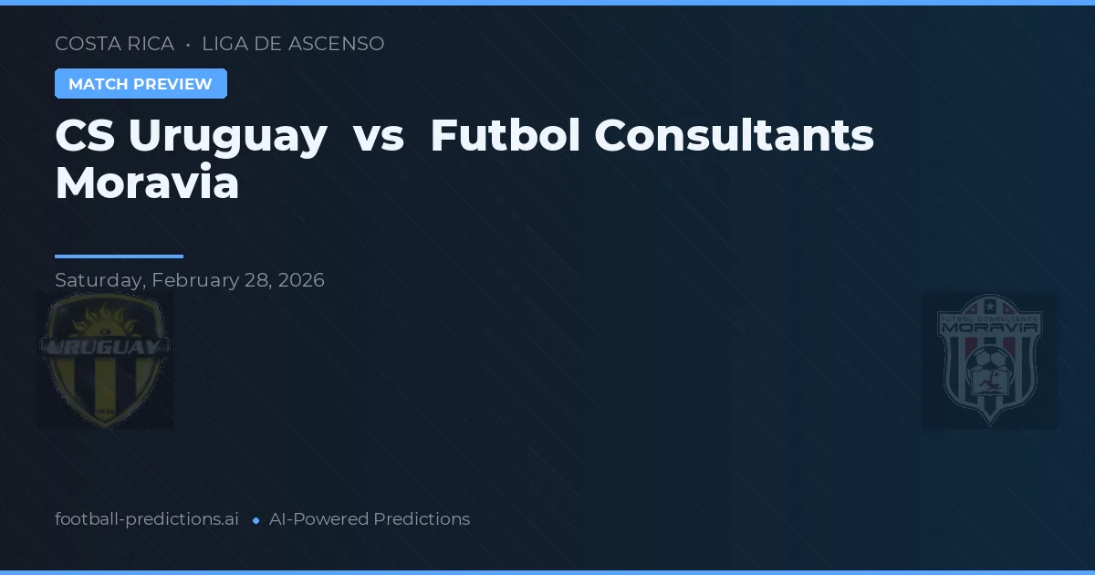 CS Uruguay vs Futbol Consultants Moravia — předpověď a náhled zápasu