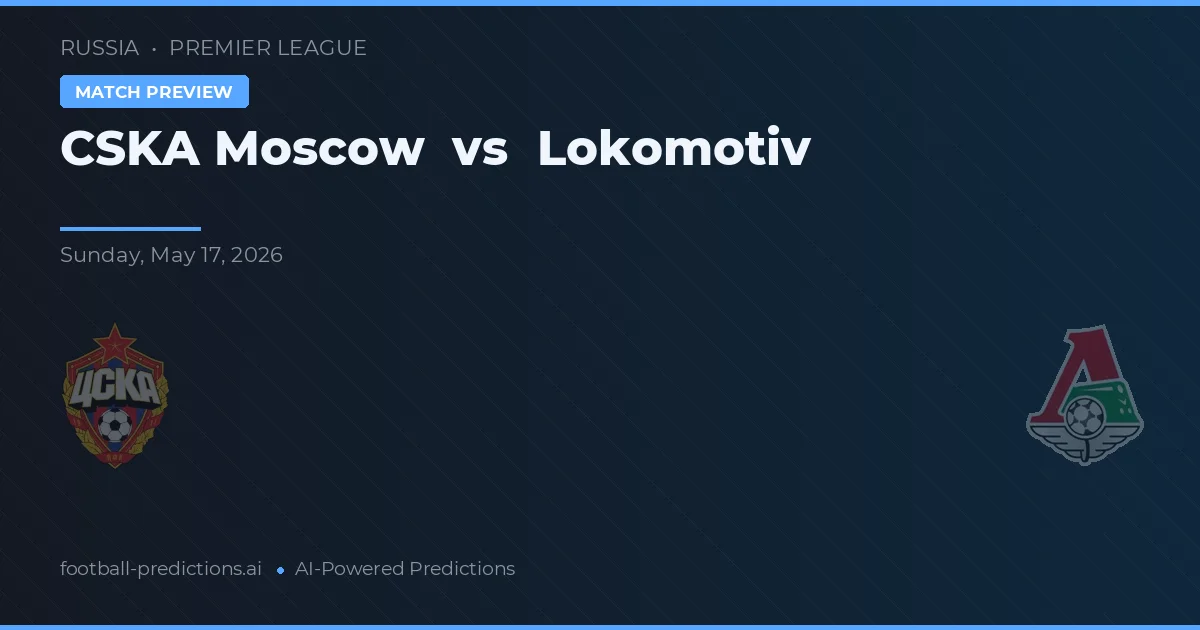 CSKA Moskva vs Lokomotiv Moskva — předpověď a náhled zápasu
