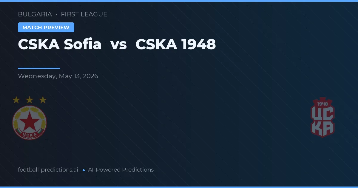 CSKA Sofia vs CSKA 1948 — předpověď a náhled zápasu