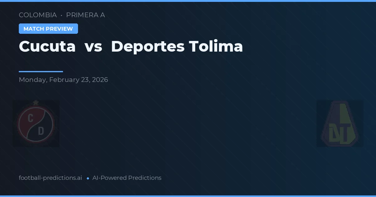 Cúcuta vs Deportes Tolima — předpověď a náhled zápasu