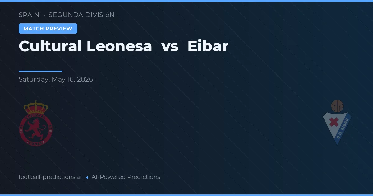 Cultural Leonesa vs Eibar — předpověď a náhled zápasu