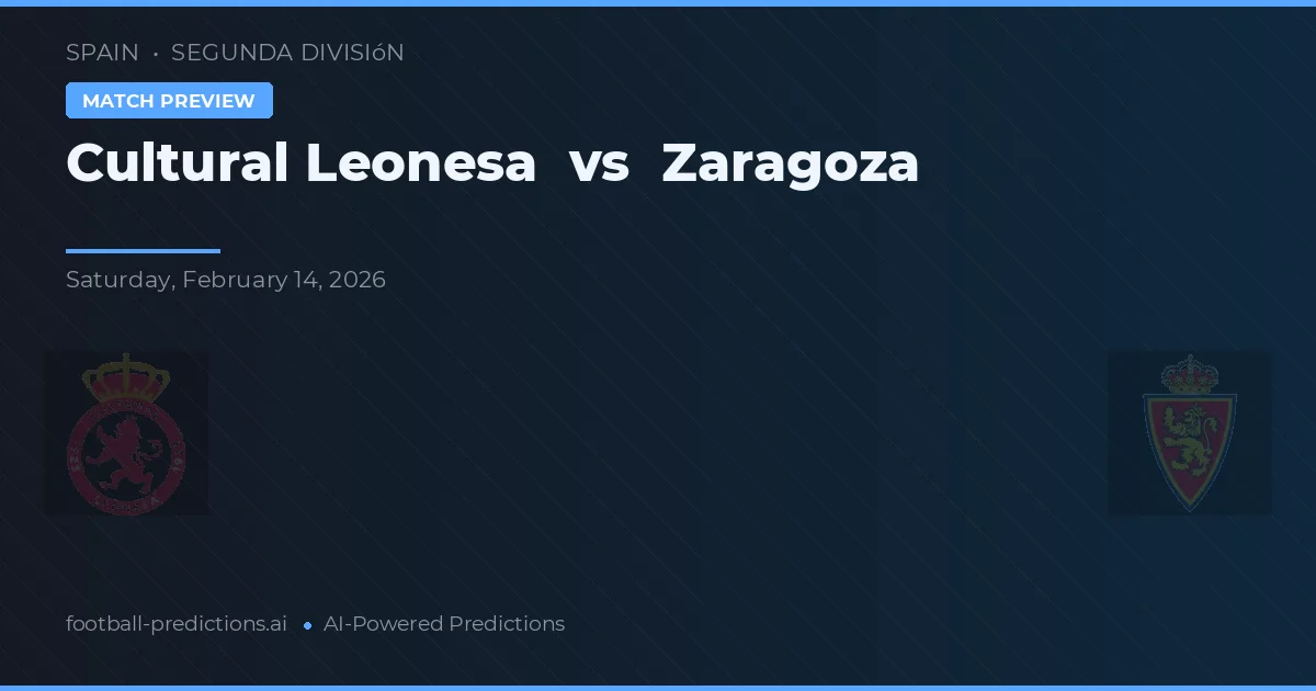 Cultural Leonesa vs Zaragoza — předpověď a náhled zápasu