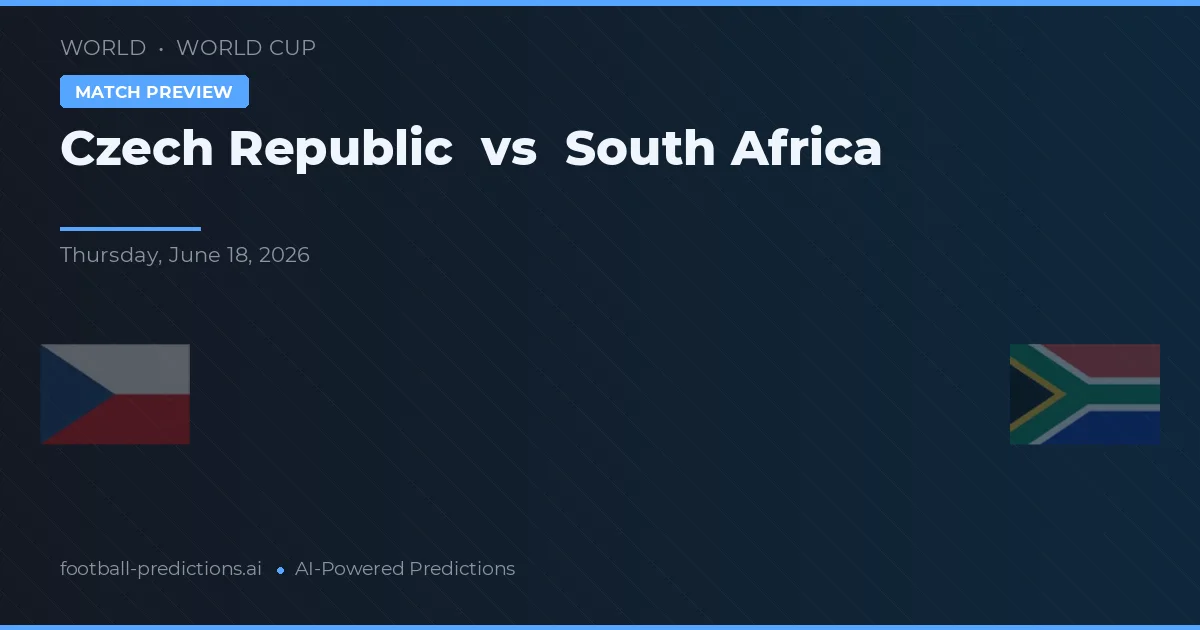 Česko vs Jihoafrická republika — předpověď a náhled zápasu