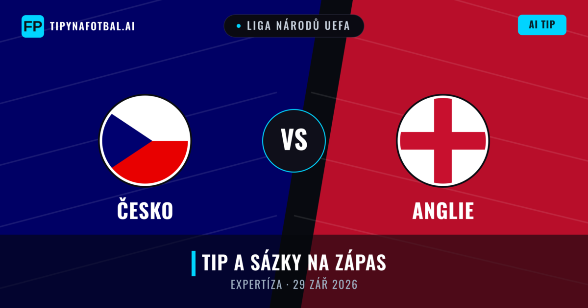Česko vs Anglie — předpověď a náhled zápasu