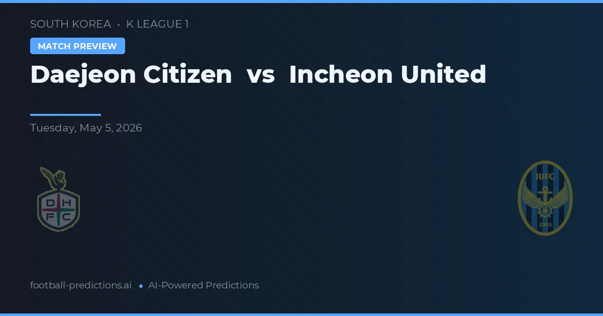 Daejeon Citizen vs Incheon United preview