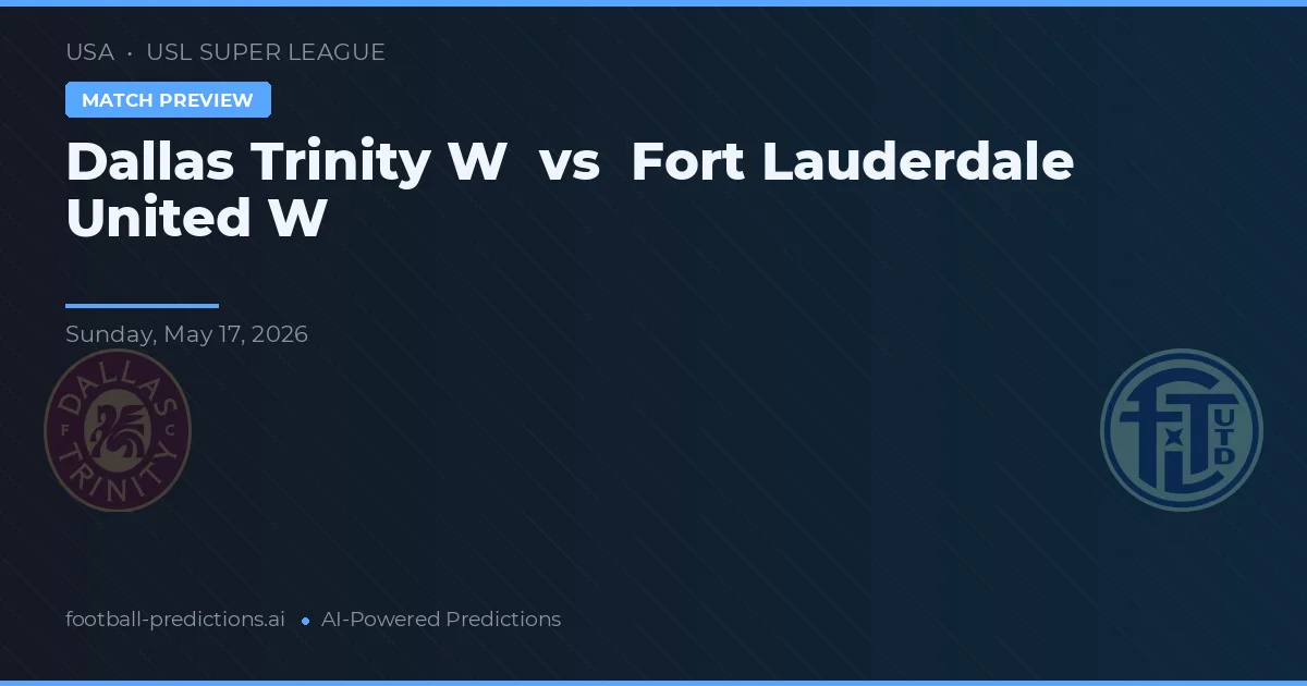 Dallas Trinity W vs Fort Lauderdale United W — předpověď a náhled zápasu